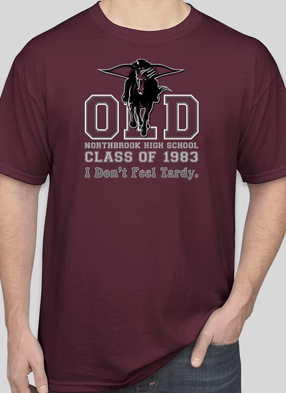 Northbrook High School Class of 1983 Tee-WeAreOLD-Maroon