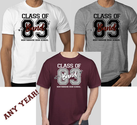 Northbrook High School Band--ANY YEAR! White, Grey and Maroon