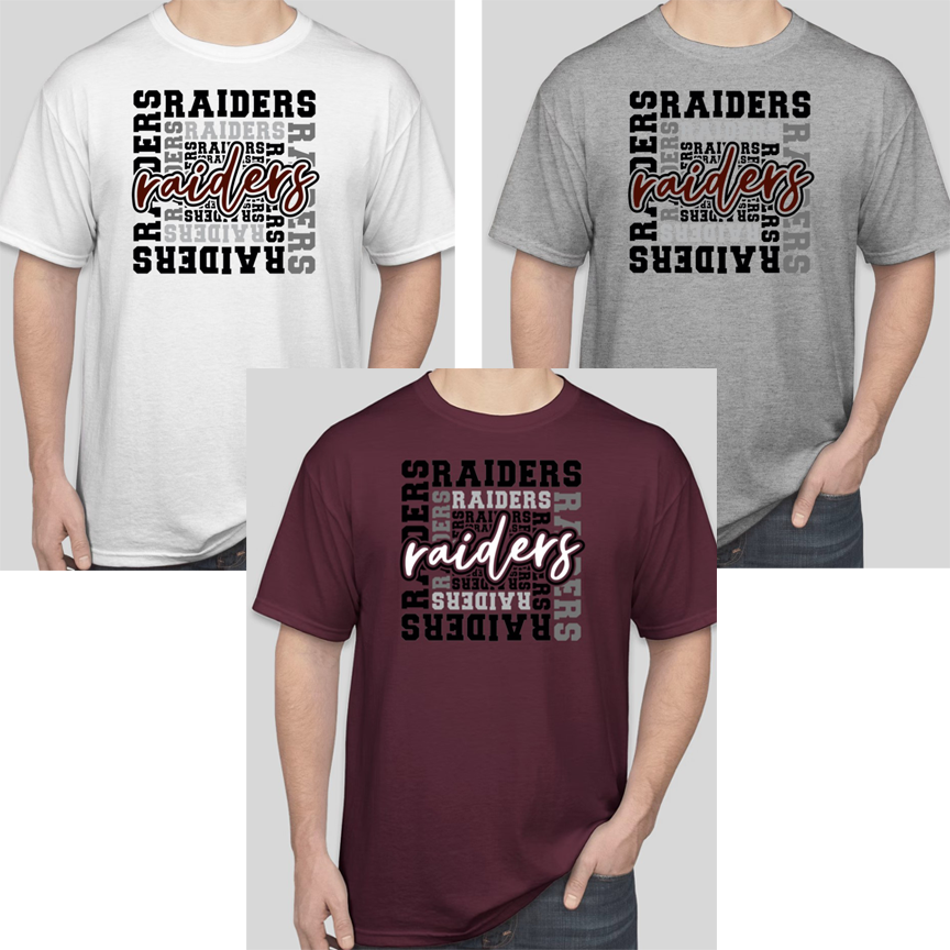 Northbrook High School Band Raider Multi-White, Gray and Maroon ...